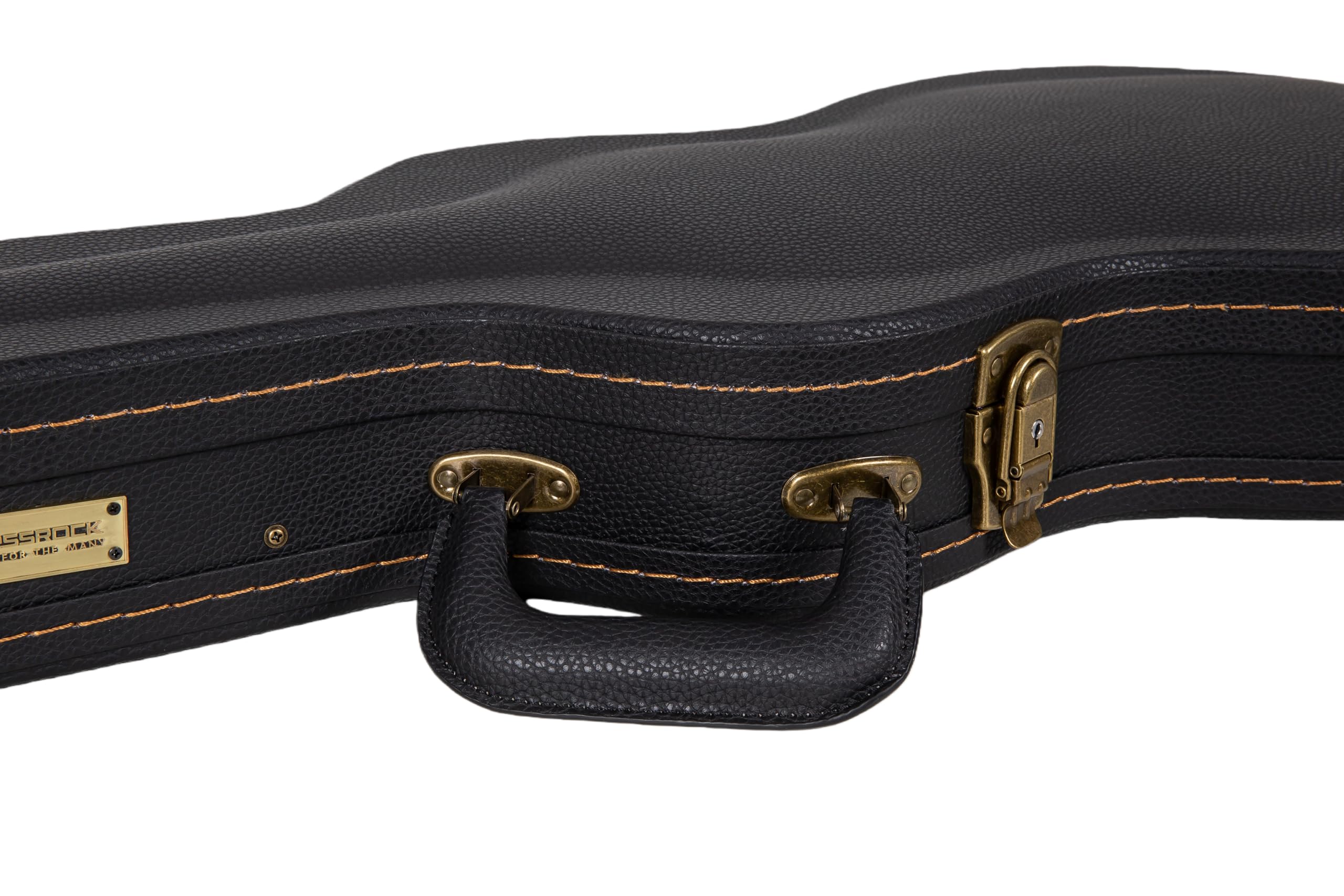 Crossrock PRS SE Standard solid body Guitar Case -Vintage Hardware, Sponge Lining, Metal Feet, Storage Space-Black (CRW520PRSEBK)