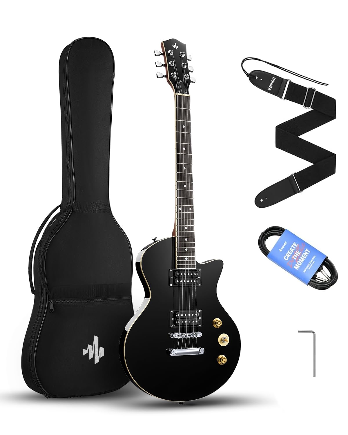 Donner 39″ Electric Guitar, DLP-style with Dual Humbucker Pickups
