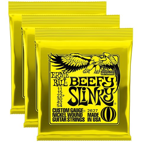 Ernie Ball 2627 Beefy Slinky Nickel Wound Electric Guitar Strings – 3 PACK