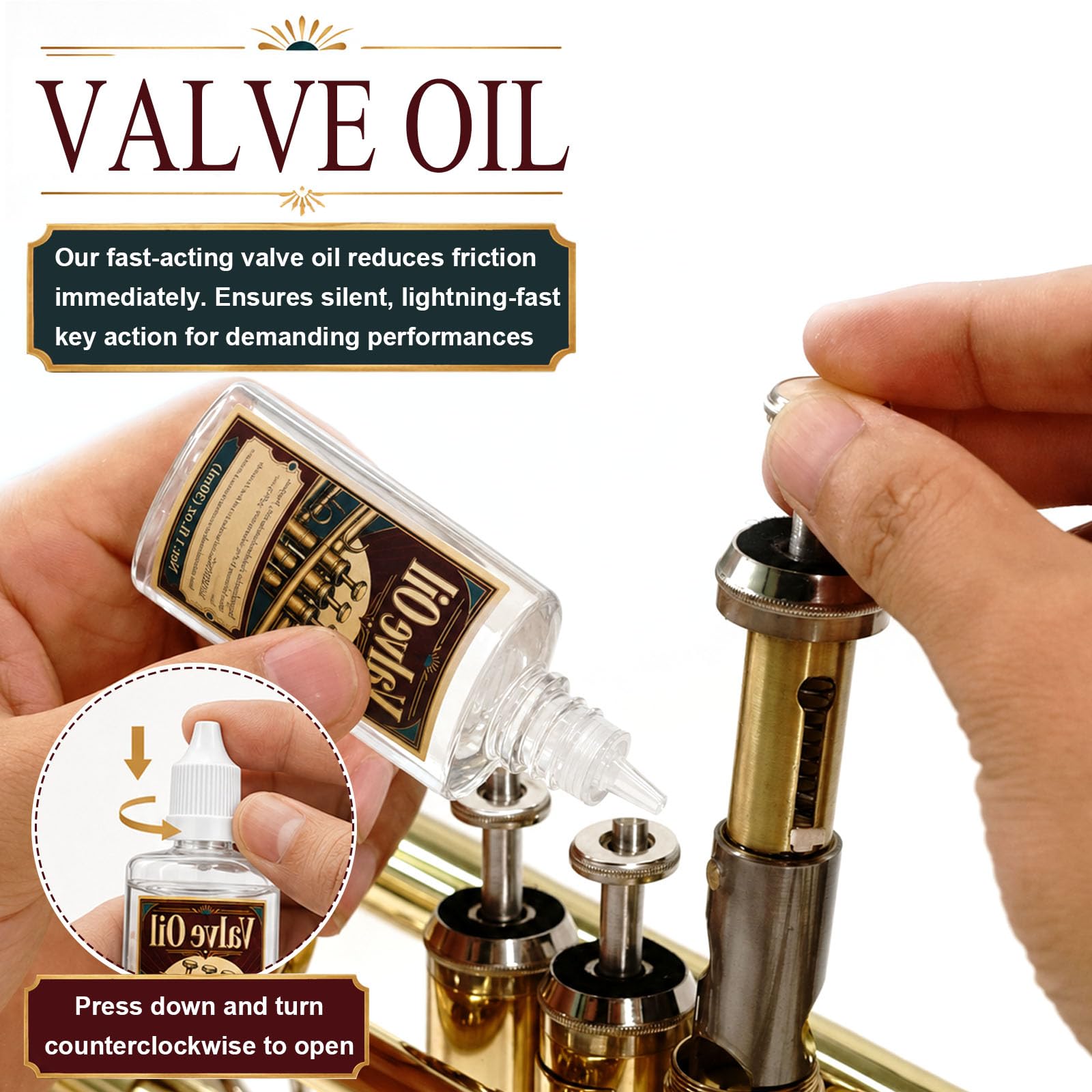 DINGSEN Trumpet Cleaning Kit – Complete Care with Oil, Grease & Brushes