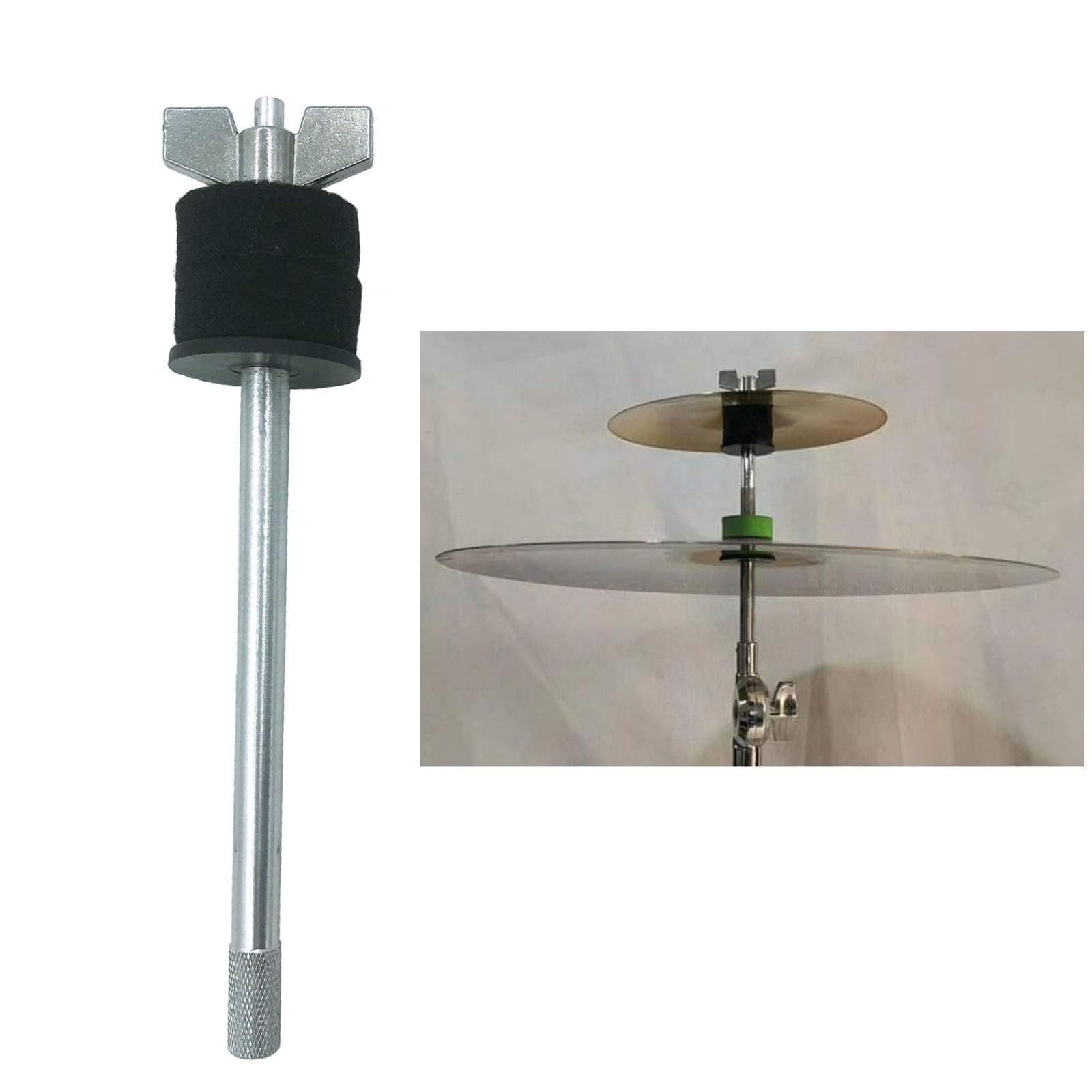 TUOREN Cymbal Stacker 7.28 inch Cymbal Stacker Mount 8mm Thread Mini Cymbal Stacker Attachment Percussion Instrument Accessories