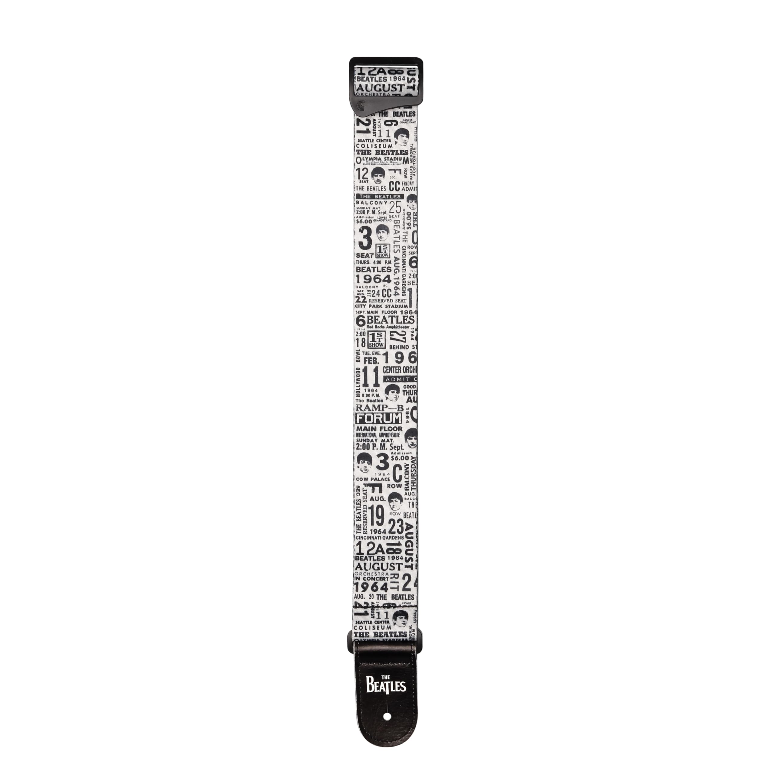 D’Addario 50BTL13 Beatles Guitar Strap, Ticket Stubs 1964, Polyester