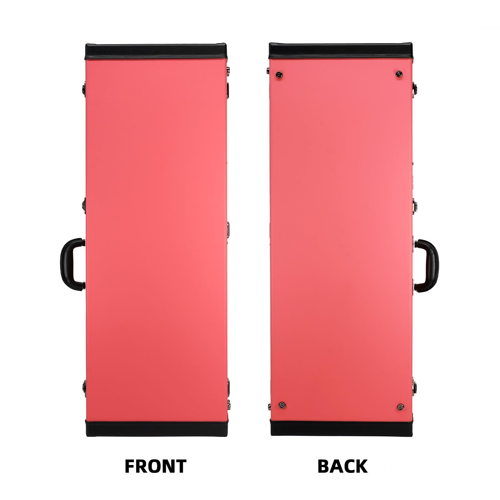 REAL MISSION Electric Guitar Case Hard, Fits Fender Strat, Tele, and Standard Guitars, Portable 4-Layer Protection Hardshell with Comfort Handle, Secure Metal Lock (Light Pink)