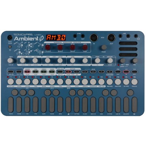 Sonicware Liven Ambient Ø [Soundscape Synthesizer] 4-Layer Ambient Generator for Drone, Pad, Atmos & Noise—Delay, Reverb, Wavetable Synth, Portable with Built-in Speaker & Battery Power