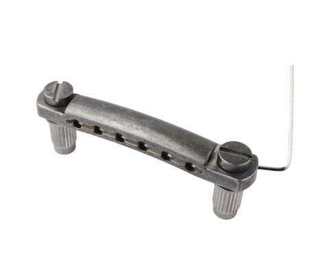 Guyker Guitar Tune-O-Matic Tailpiece Stop Bar with Studs – Bridges Parts Replacement for LP SG Style 6 String Electric Guitar (GS001, Relic)