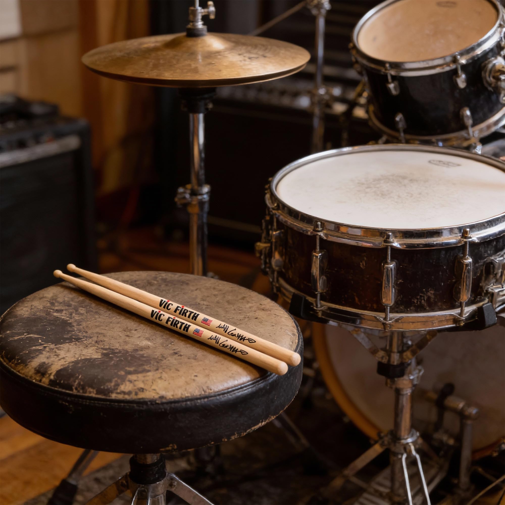 Vic Firth Signature Series Matt Garstka Drumsticks – 3‑Pack Bundle with Austin Bazaar Polishing Cloth