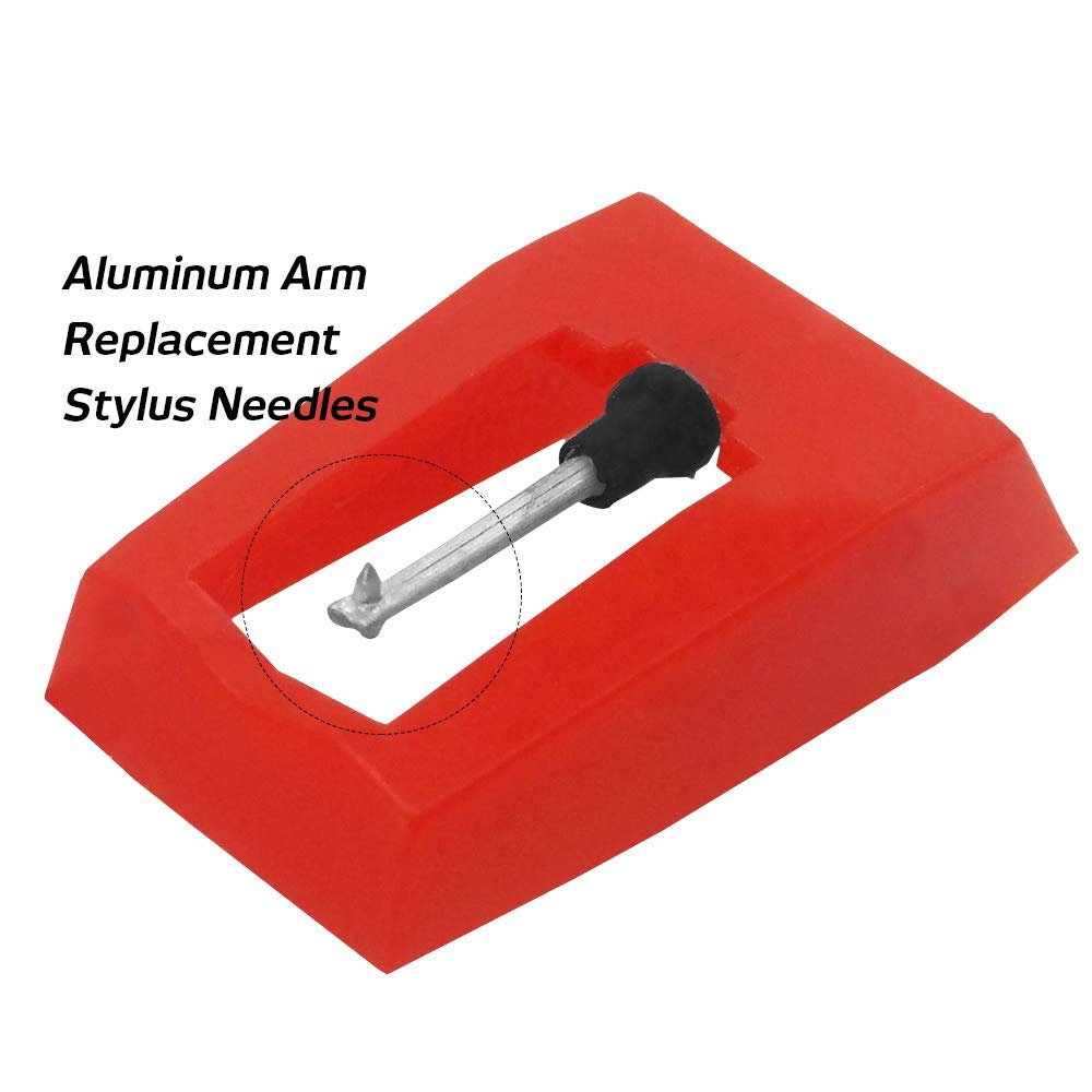 6 Pack Record Player Needle, Diamond Replacement Stylus Needle for Vinyl Record Player ION Jensen Crosley Victrola Sylvania Turntable Phonograph LP