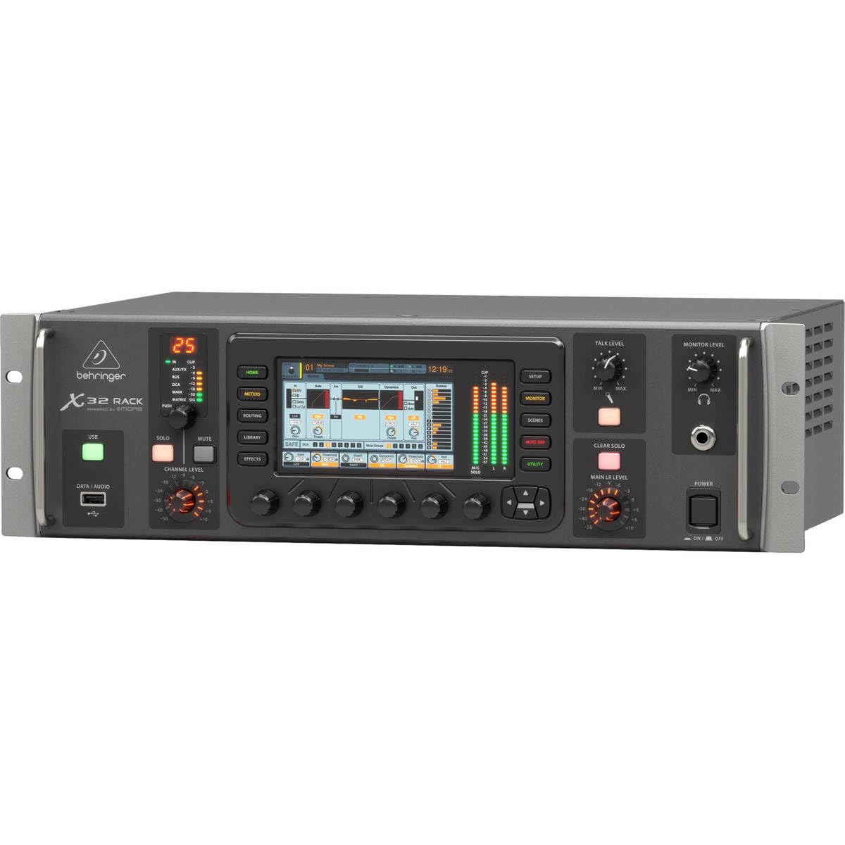 Behringer X32 RACK 40-Input, 25-Bus Digital Rack Mixer with 16 Programmable Midas Preamps, USB Audio Interface and iPad/iPhone* Remote Control
