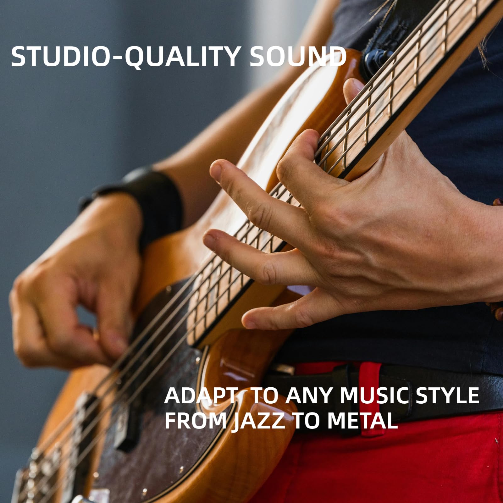4-String Electric Bass Strings – Nickel Alloy Wound with German Hex Steel Core | Full Coated for Longevity | Vacuum Sealed (45-105 Medium) | Smooth Feel & Warm Tone (Light-coating)