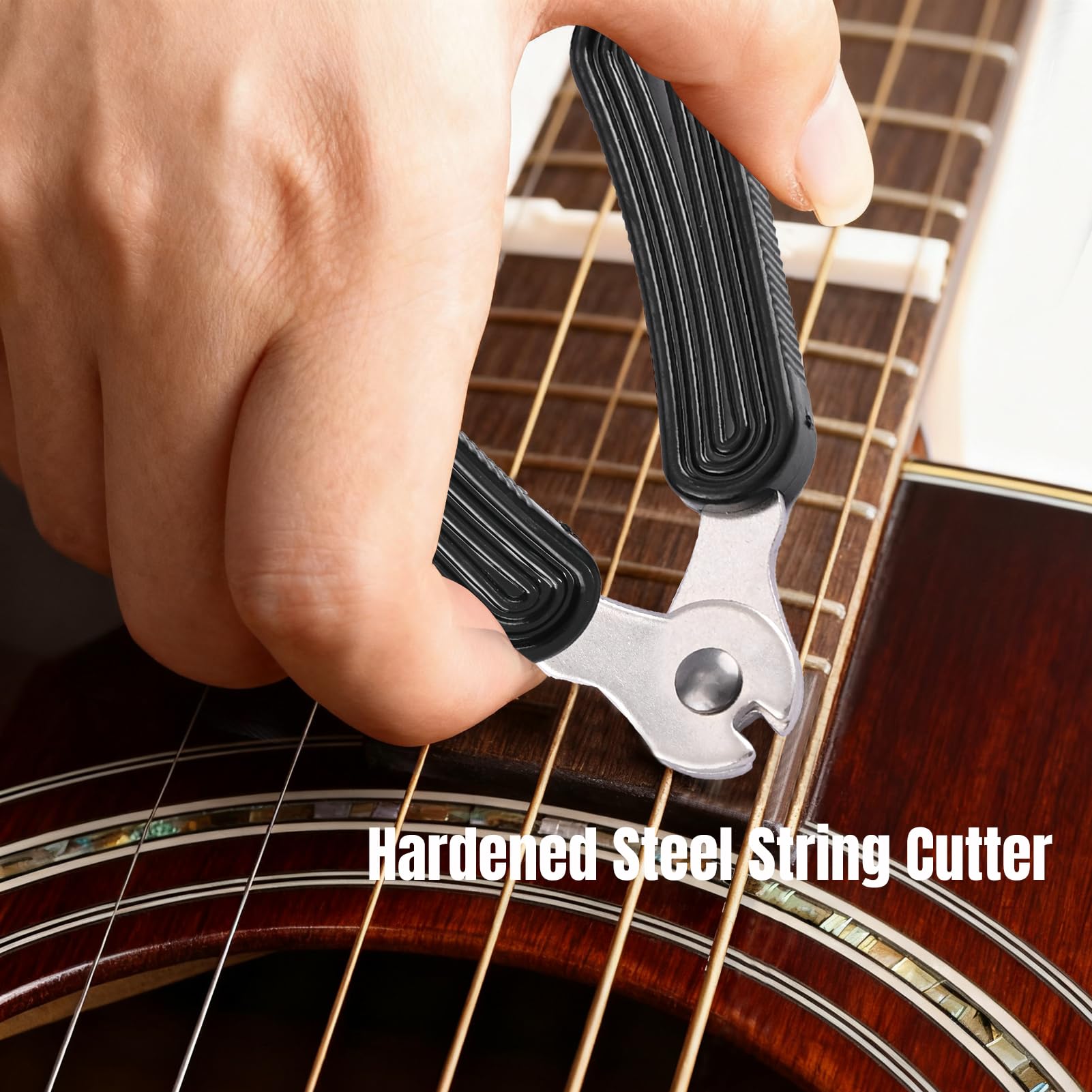 2 Pack Guitar String Winder, Guitar String Winder Tool, Guitar Bridge Pin Puller and Cutter, 3 In 1 Multifunctional Guitar String Peg Tuner Winder for Acoustic Electric Guitar