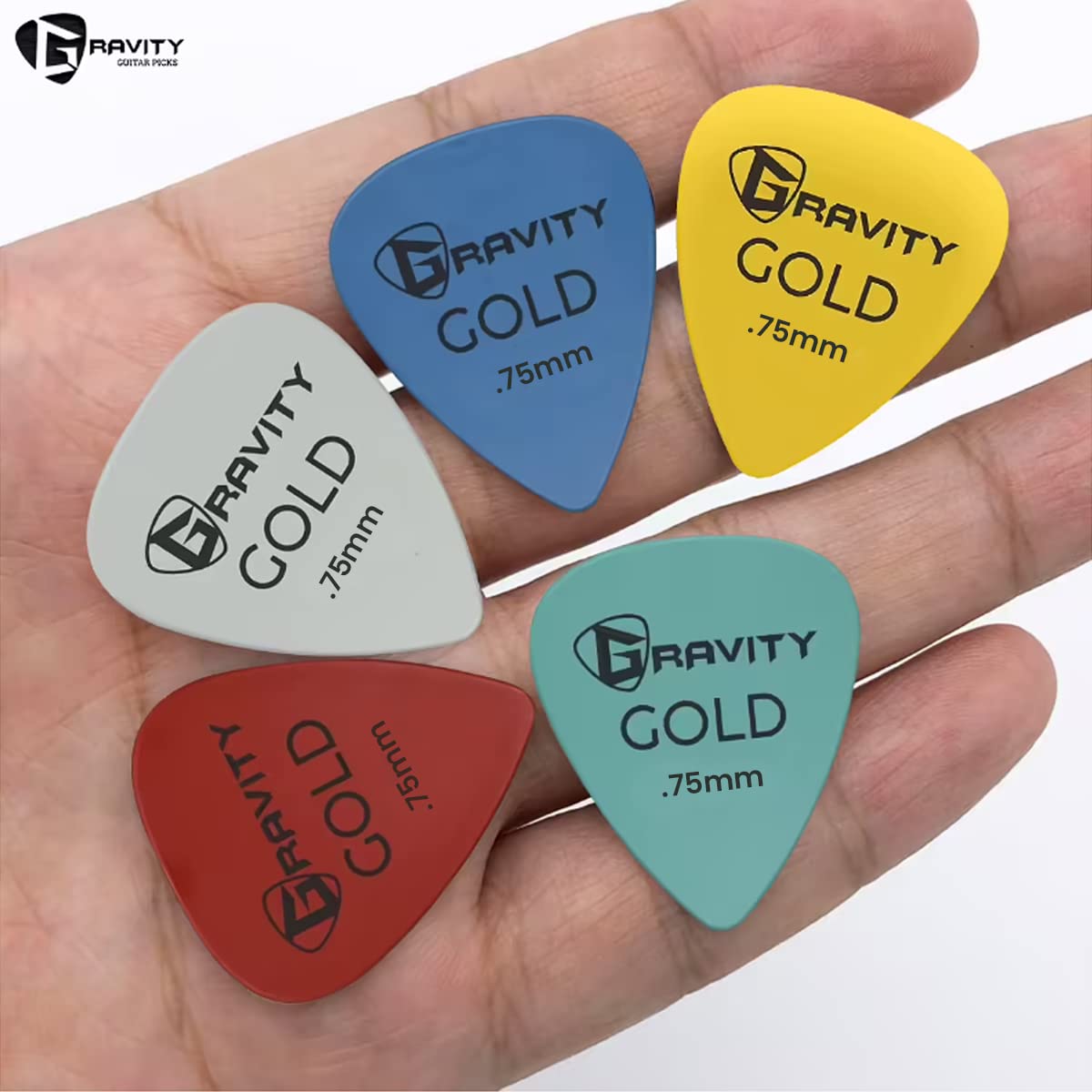 Gravity Gold Series Guitar Picks – Perfect For Beginners & Professionals – Pack of 4