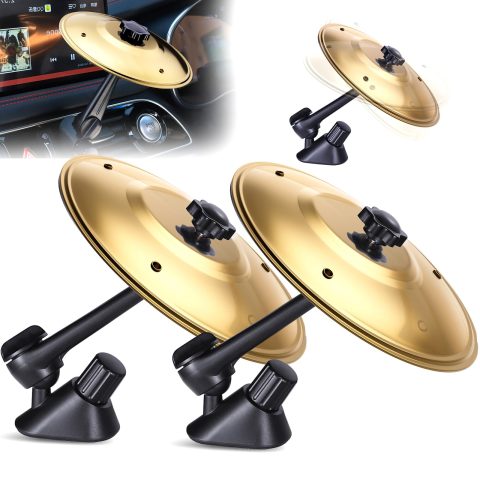 2PCS Car Cymbal Air Vent, Easy Clip-On Mini Cymbals for Drumer Music Lovers