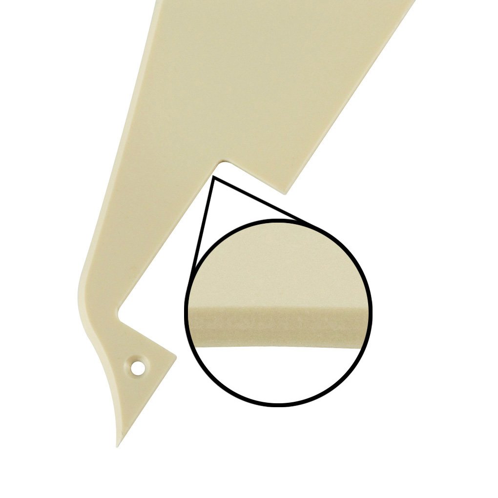 FLEOR 1Ply Cream Pickguard Back Plate Screws Set & Toggle Switch Plate(Cream) & Bracket Fit LP Style Guitar Pickguard Replacement