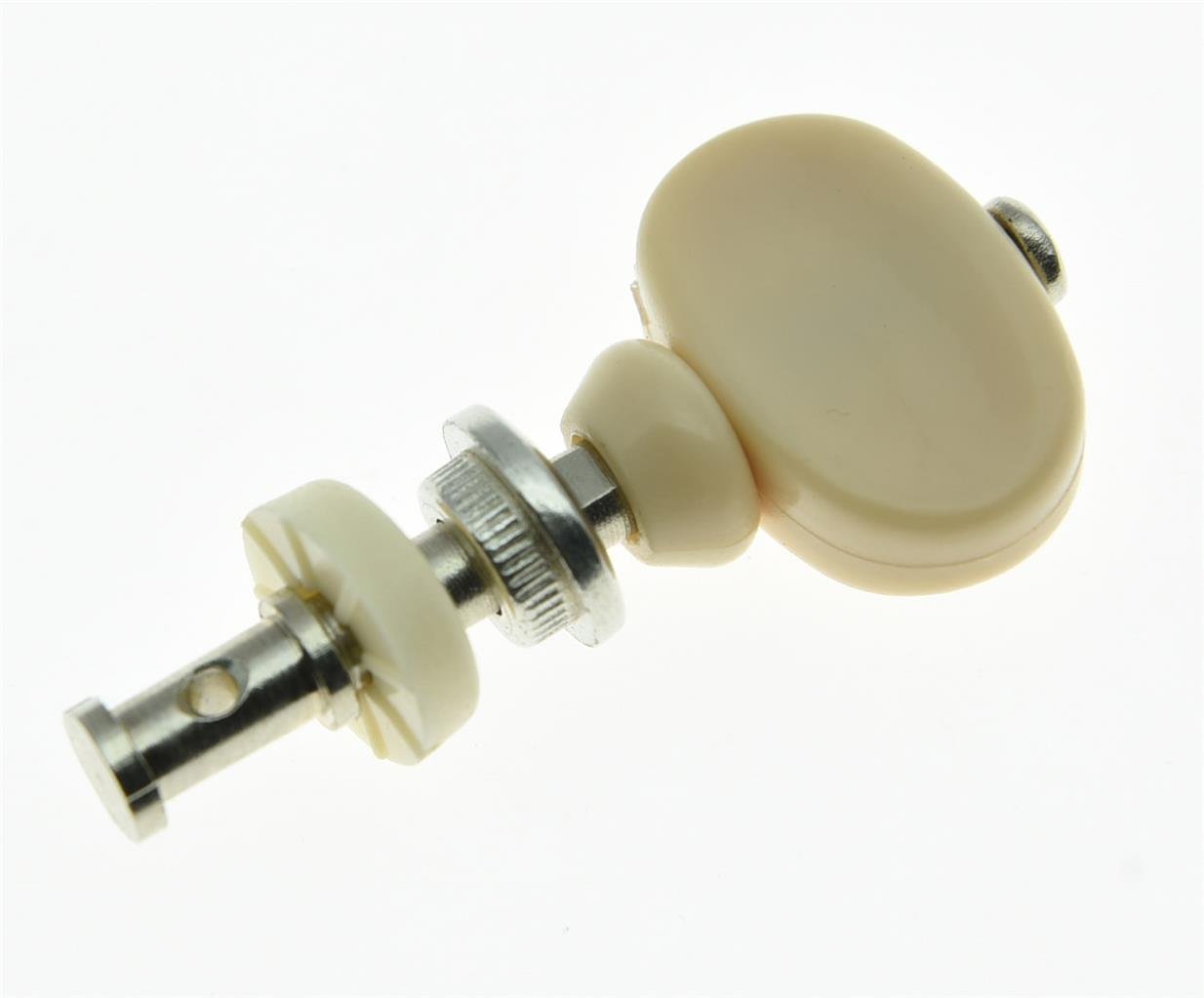 KAISH Set of 4 Nickel Ukulele Tuning Pegs with Cream Buttons