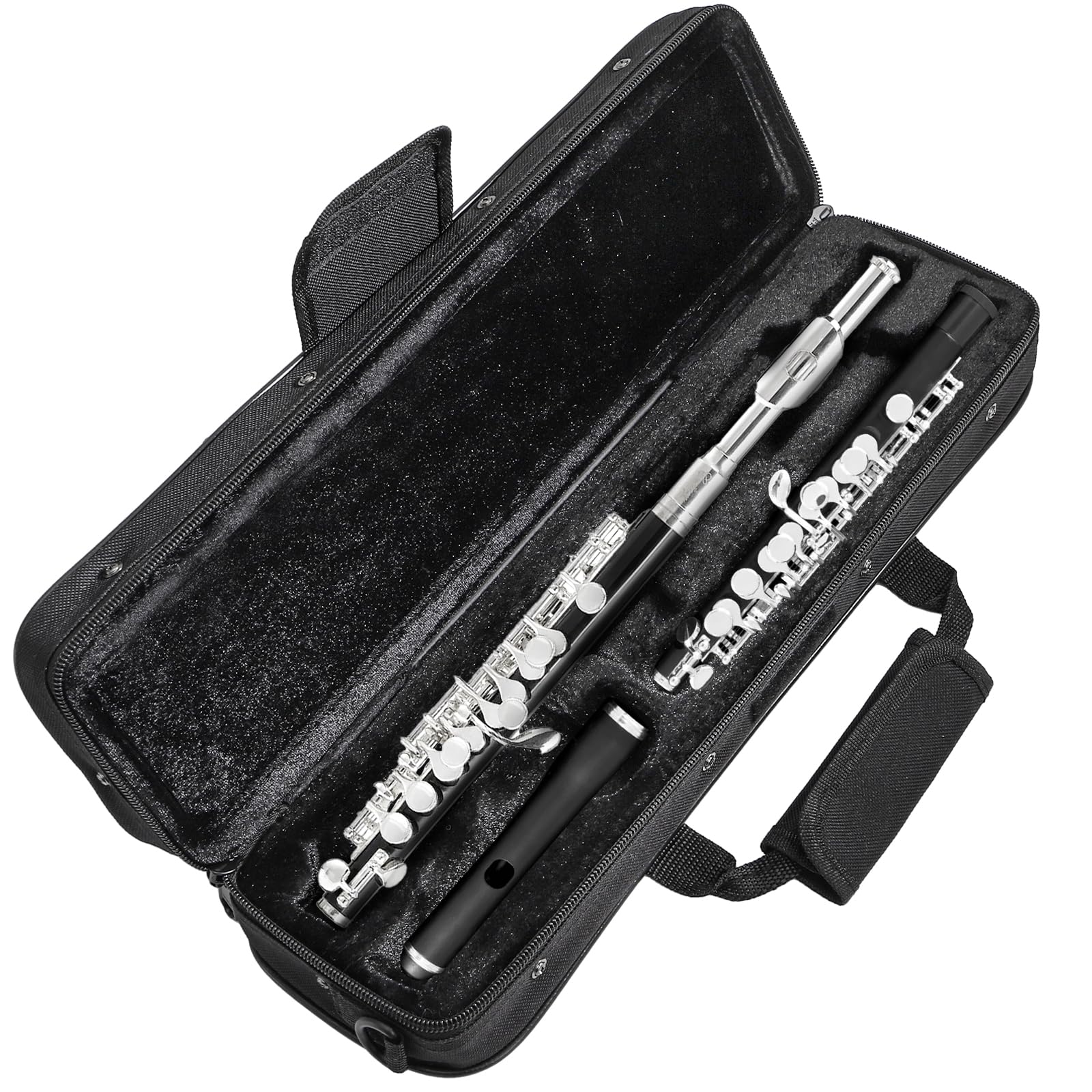 Tosnail Flute Case, Flute Bag Hard Shell with Adjustable Shoulder Strap, Clarinet Case Carrying Bag Hard for 16 Holes Flute