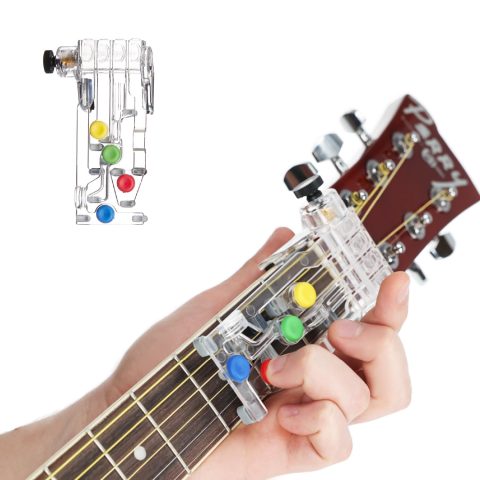 ChordBuddy “MADE IN THE USA” – Guitar Learning with a Right Handed ChordBuddy and a QR Code for Digital Downloads of Songbook, Lesson Plan, and Learning Videos – Works on “Full Scale” Acoustic and
