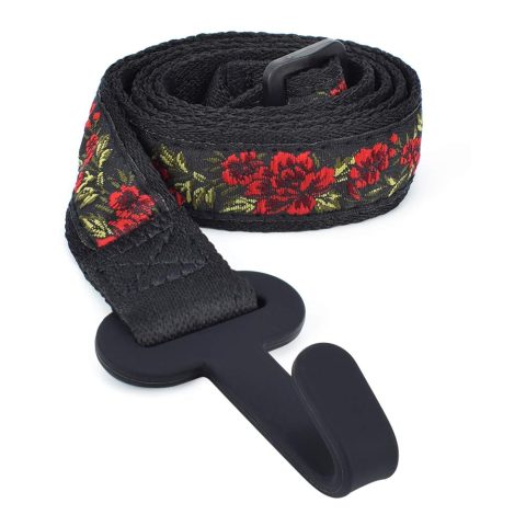 CLOUDMUSIC Ukulele Strap Clip On Red Roses