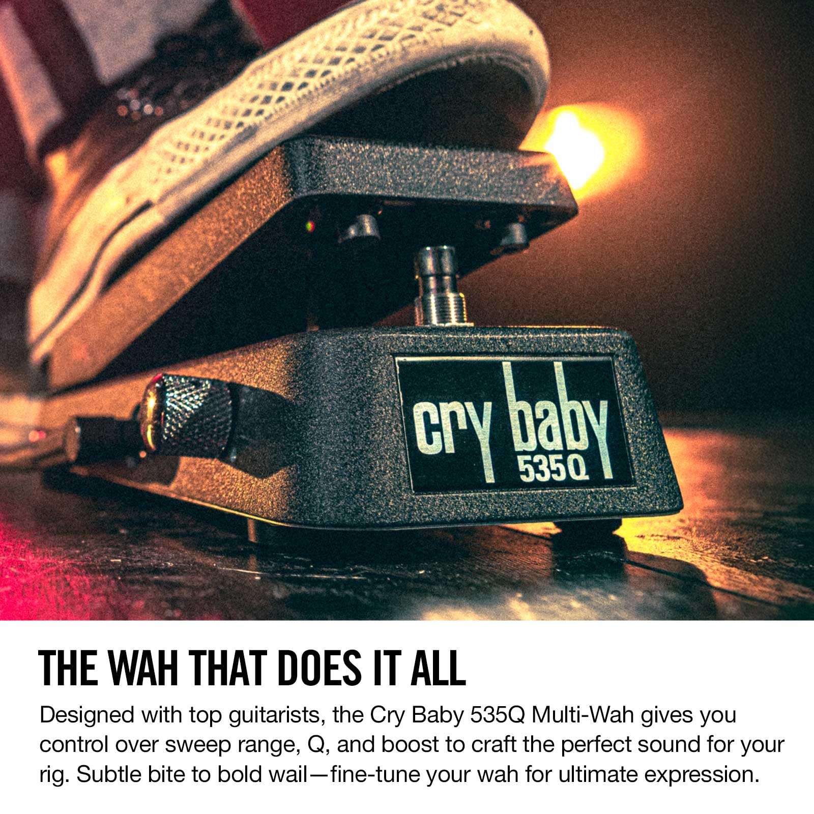 JIM DUNLOP 535Q Multi-Wah Guitar Effects Pedal, Adjustable Boost, 6 Wah Ranges, Model 11537002001