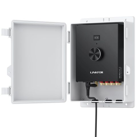 LiNKFOR 4.0CH Bluetooth 5.1 Power Amplifier 200W+200W, Waterproof Shell