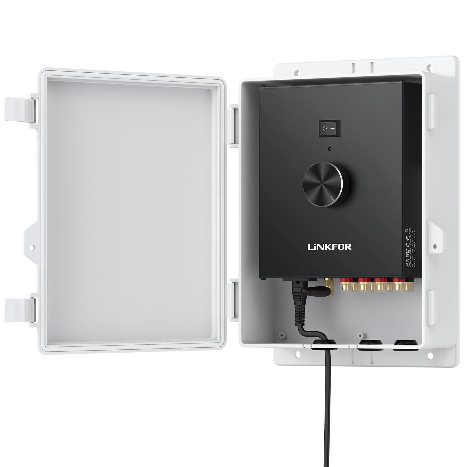 LiNKFOR 4.0CH Bluetooth 5.1 Power Amplifier 200W+200W, Waterproof Shell