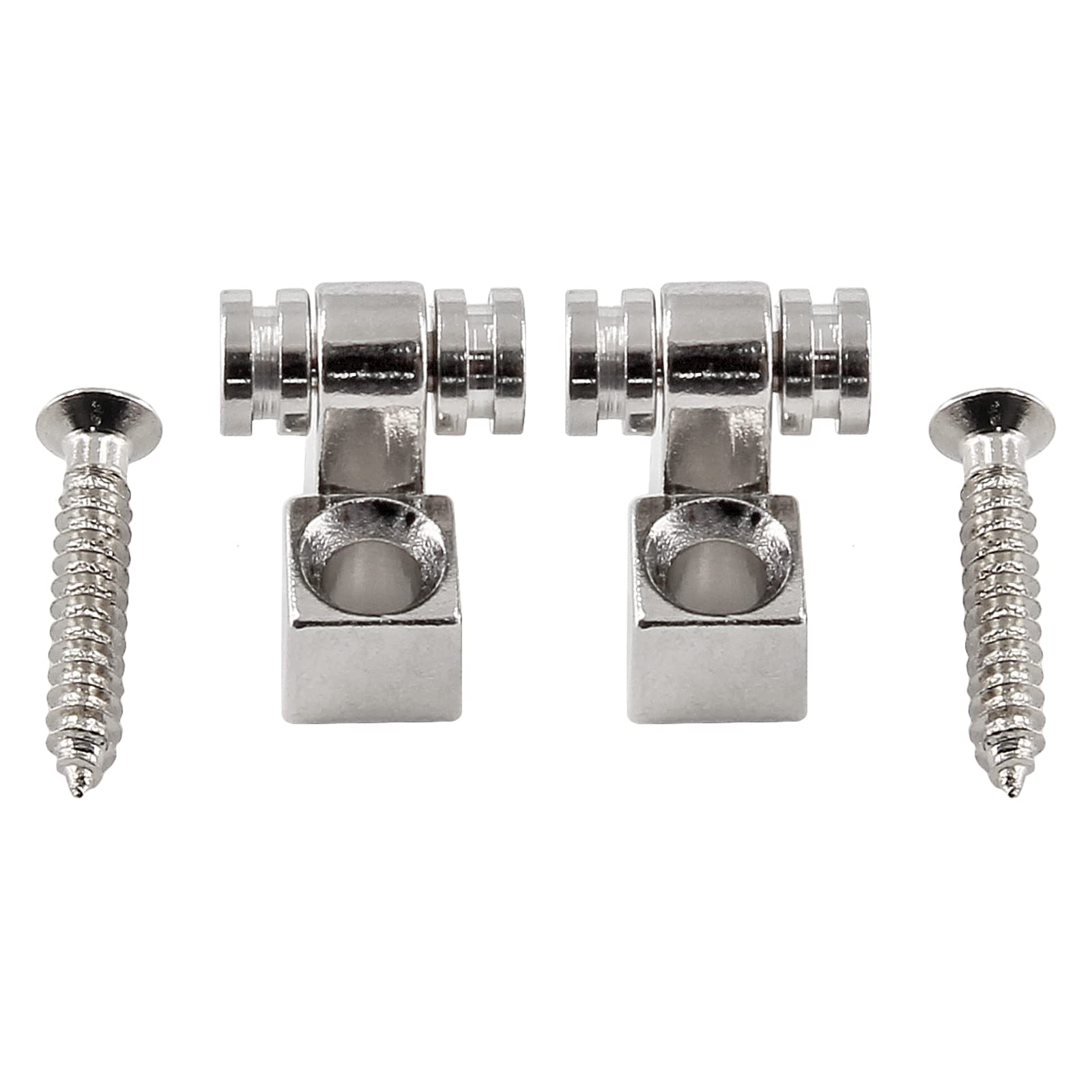 Jersvimc 2 Pcs Guitar Roller String Tree, for Tele Start(Chrome)