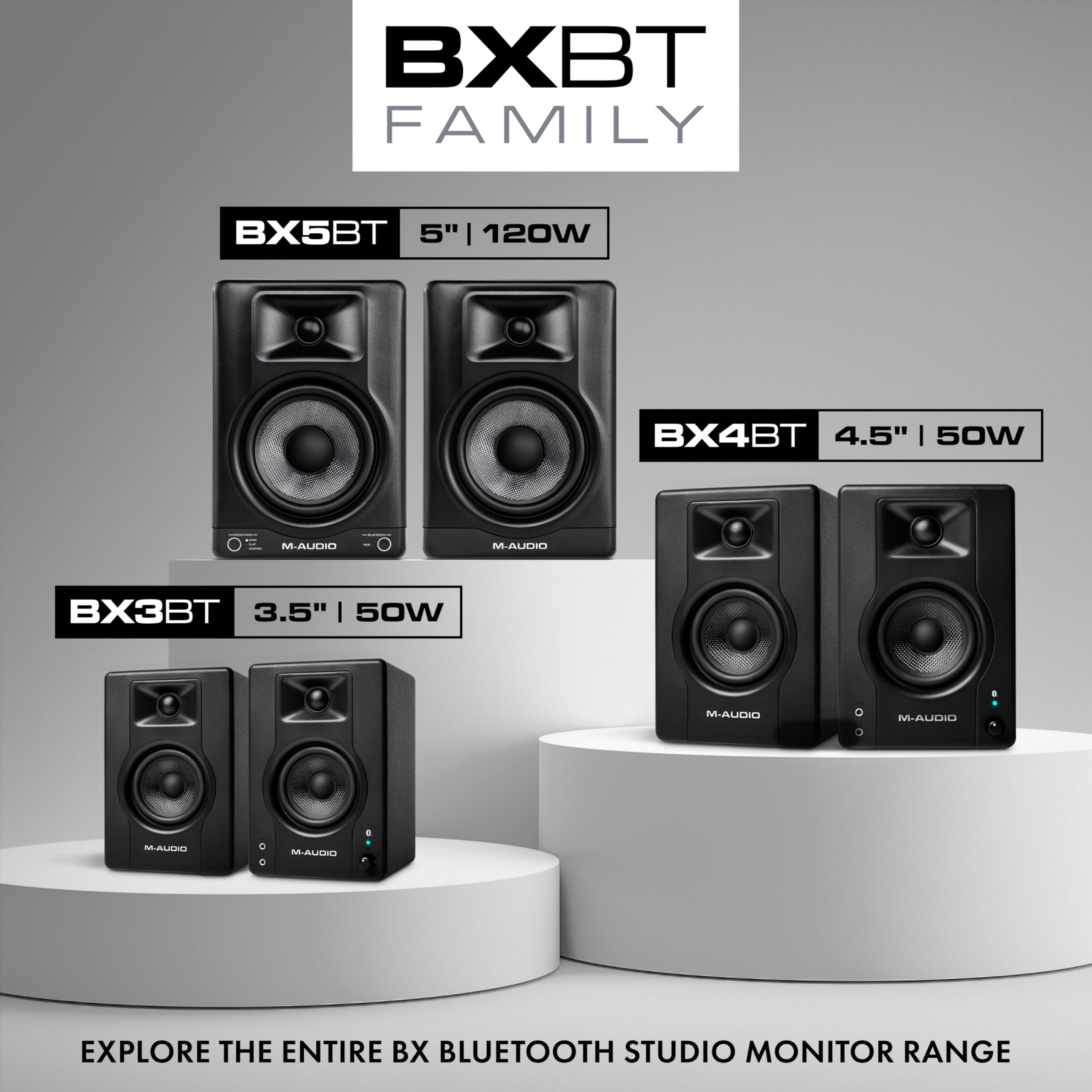 M-AUDIO BX5BT 5″ Desktop Studio Monitors Pair
