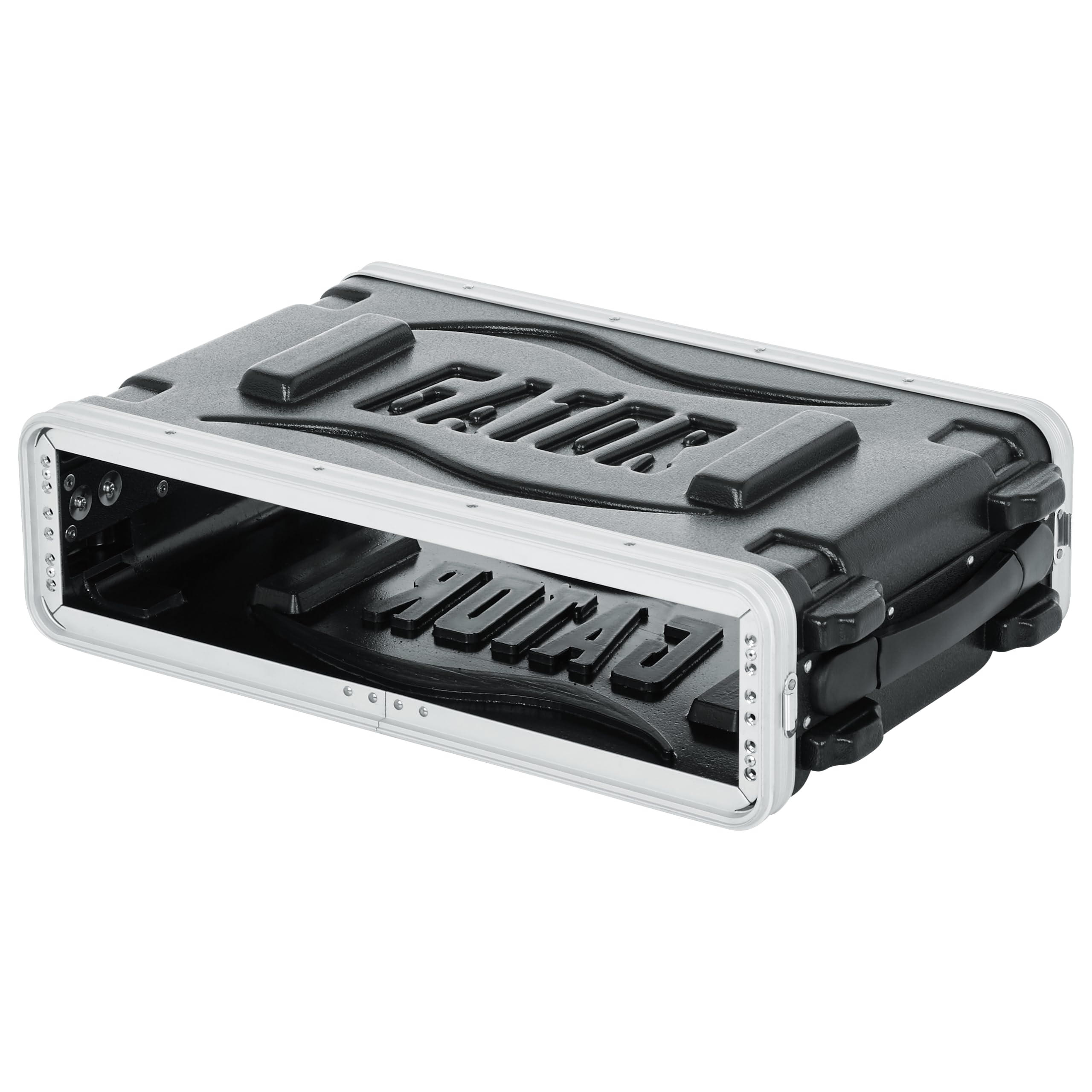 Gator Cases Lightweight Molded 2U Rack Case with Heavy Duty Latches; Shallow 14.25′ depth (GR-2S)