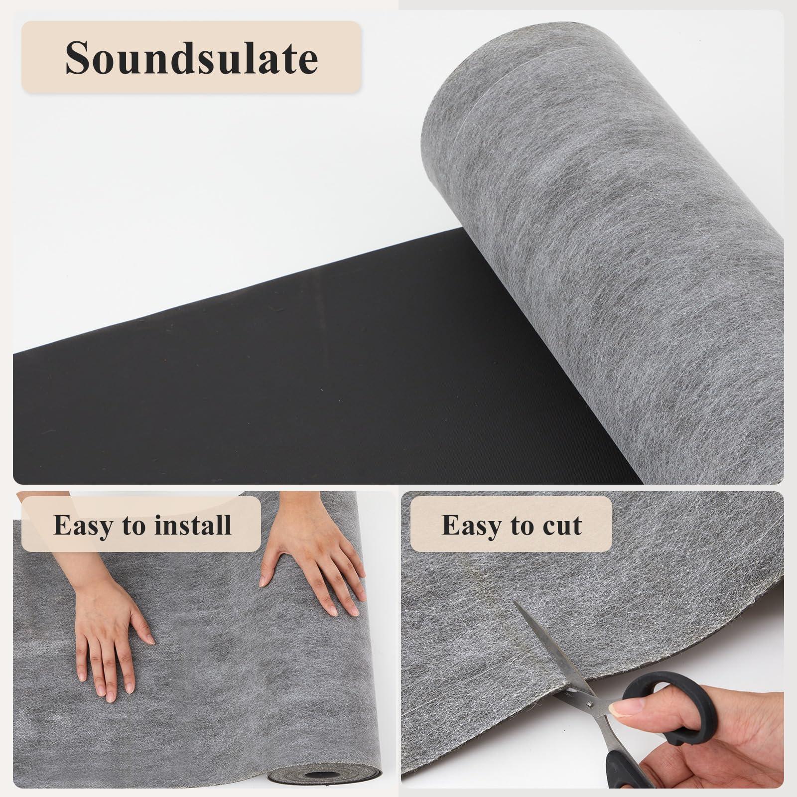 Frienda 2 x 13 ft Mass Loaded Vinyl Soundproofing 1lb, Mlv Soundproofing for Sound Absorber, 2mm Thick, Anti Vibration Deadening Material