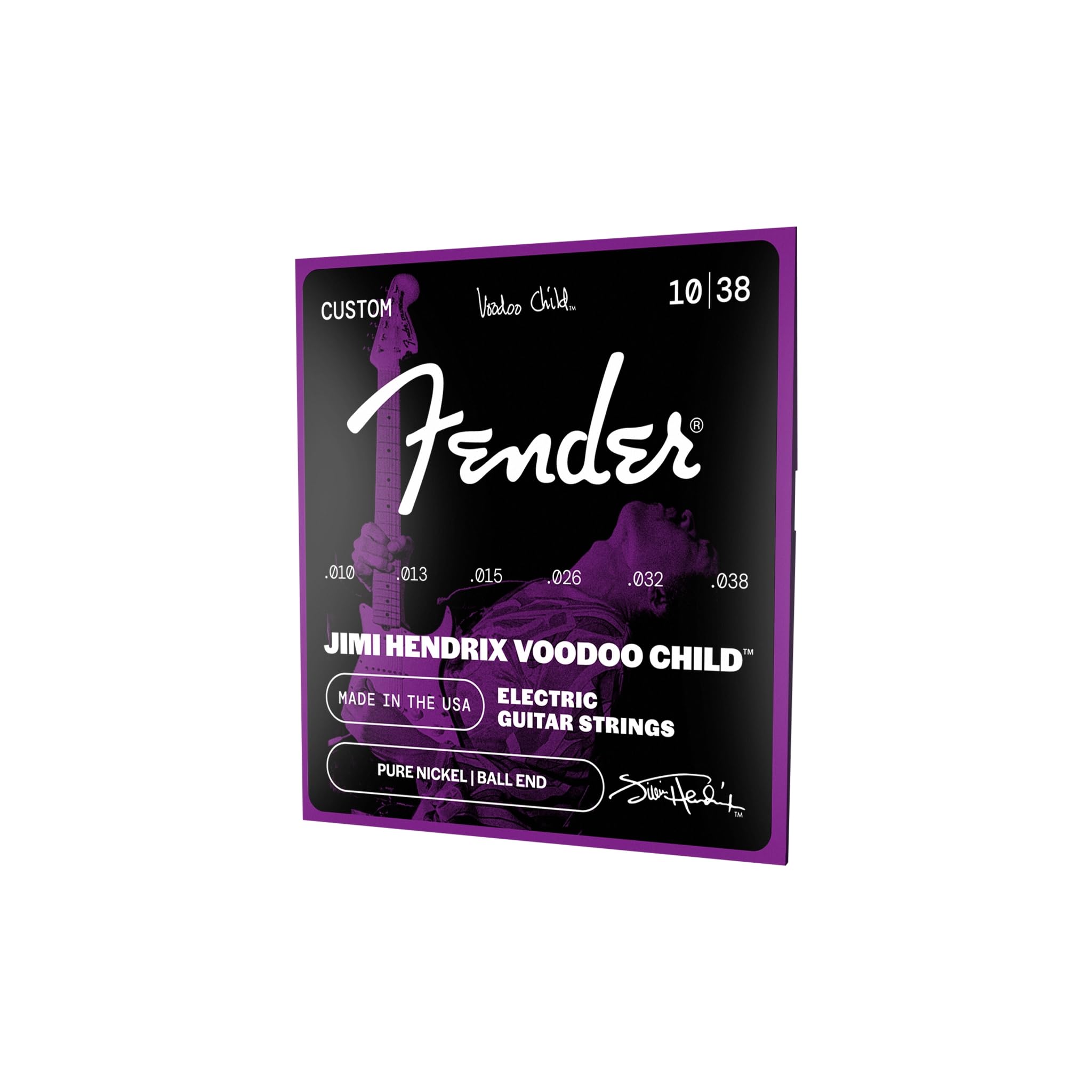Fender Hendrix Voodoo Child Electric Guitar Strings, Vintage Nickel, Ball End .010-.038
