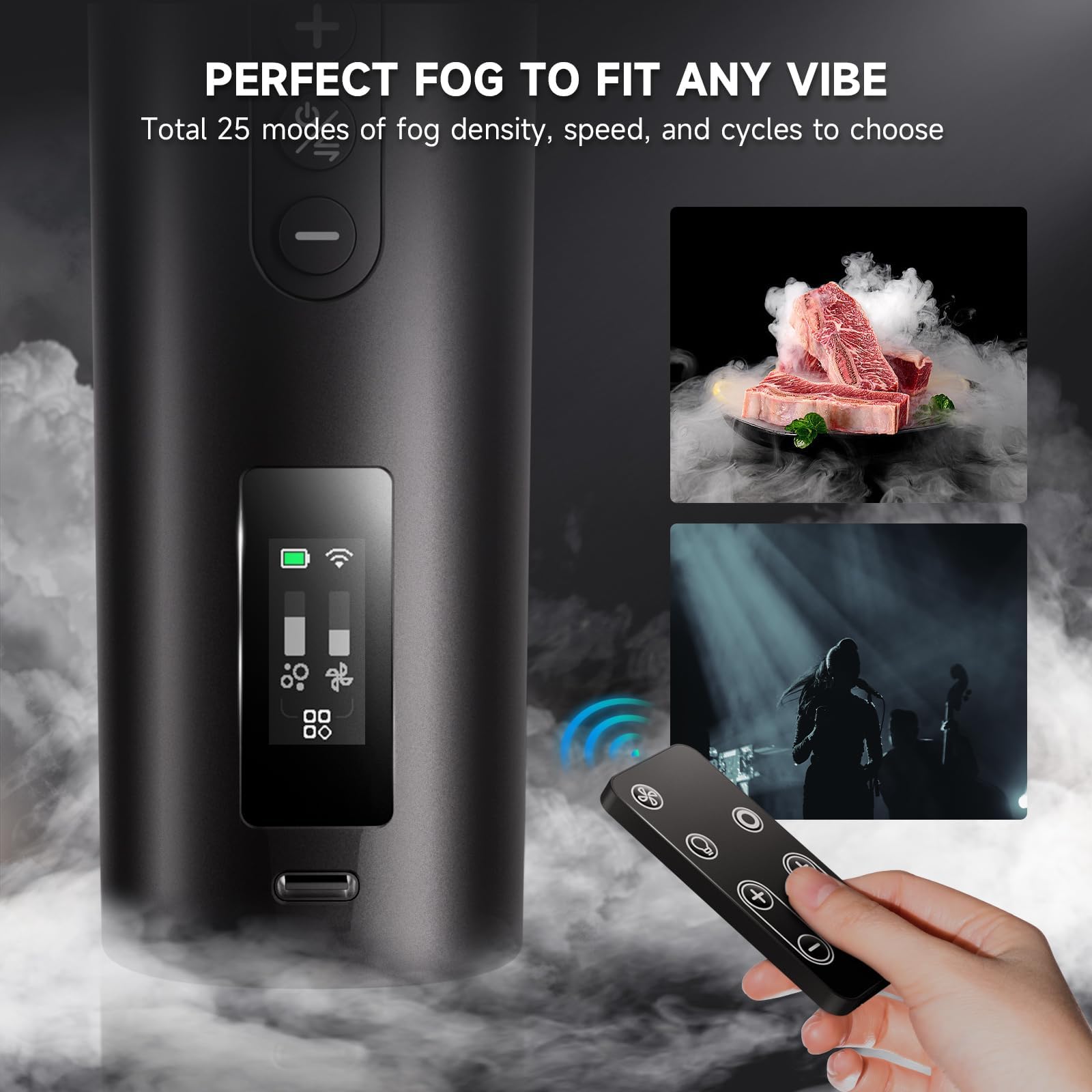COLBOR CF5 40W Portable Fog Machine for Photography, RGB Light & Remote