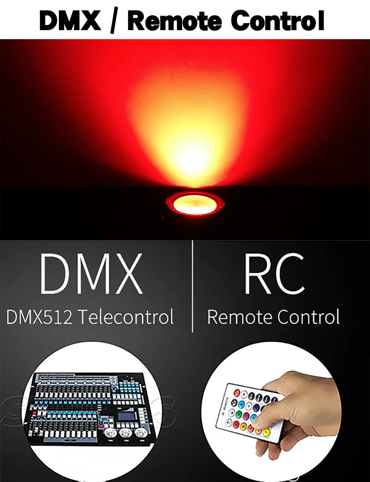 SHEHDS LED Par Stage Light 30W COB Wash Lights RGB 3in1-2 Pack