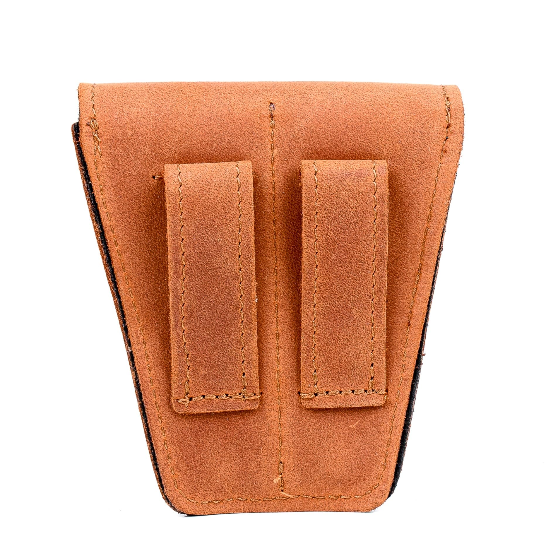 Leather Trumpet Mouthpiece Pouch DOUBLE by MG Leather Work