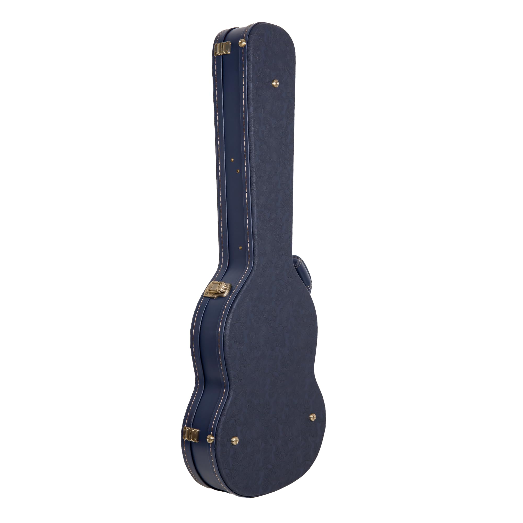 Crossrock Relief Series SG Guitar Case for Gibson SG Style Electric Guitars | Carved Ocean Blue Finish, Deep Scarlett Velvet Interior, Lock (CRW630SGOB)