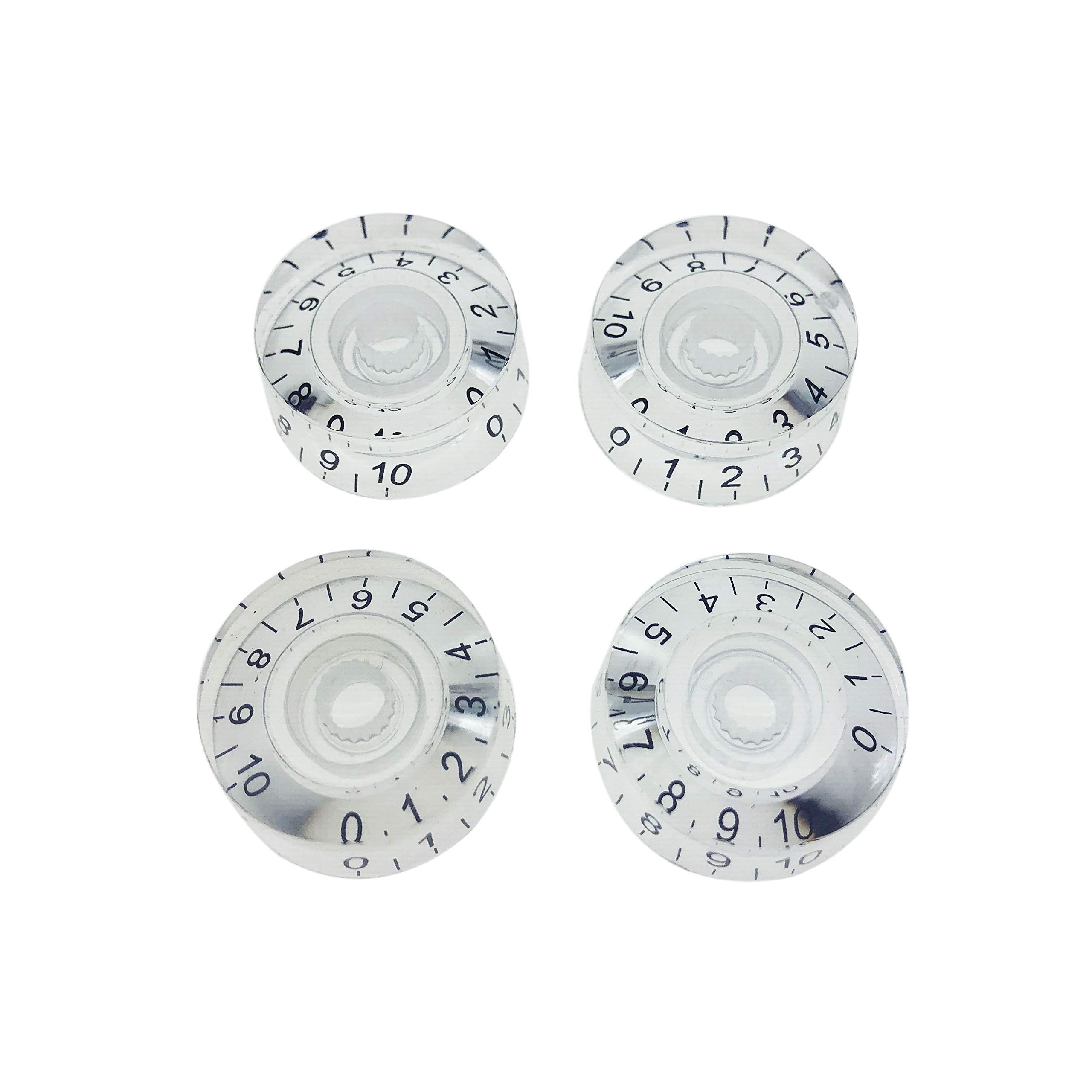 Dopro 4pcs Clear Guitar Speed Dial Knobs Control Knob fits LP Guitar
