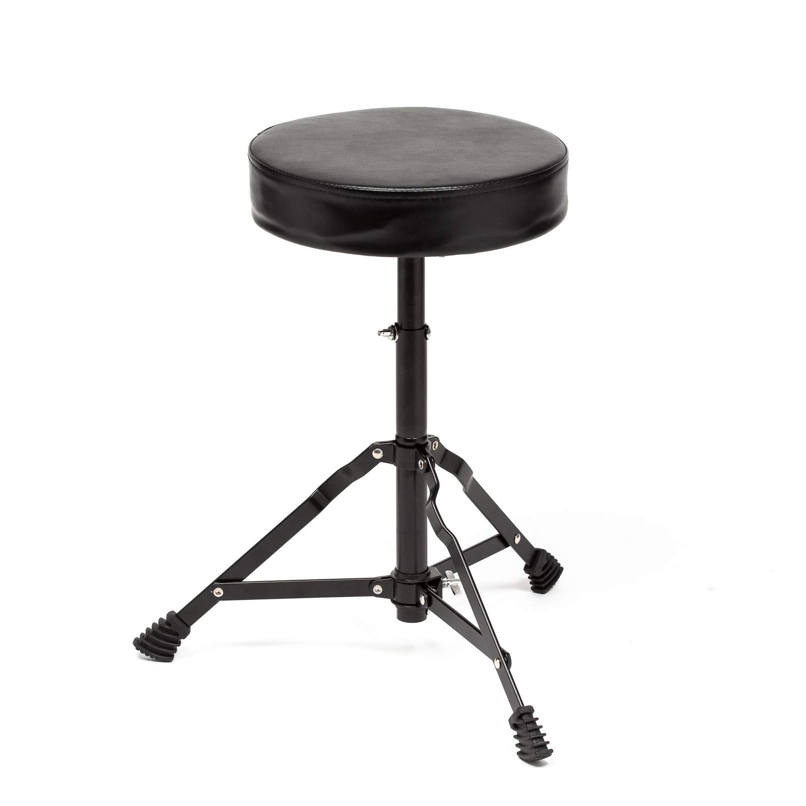 Ashthorpe 5-Piece Complete Full Size Adult Drum Set with Remo Batter Heads – Red