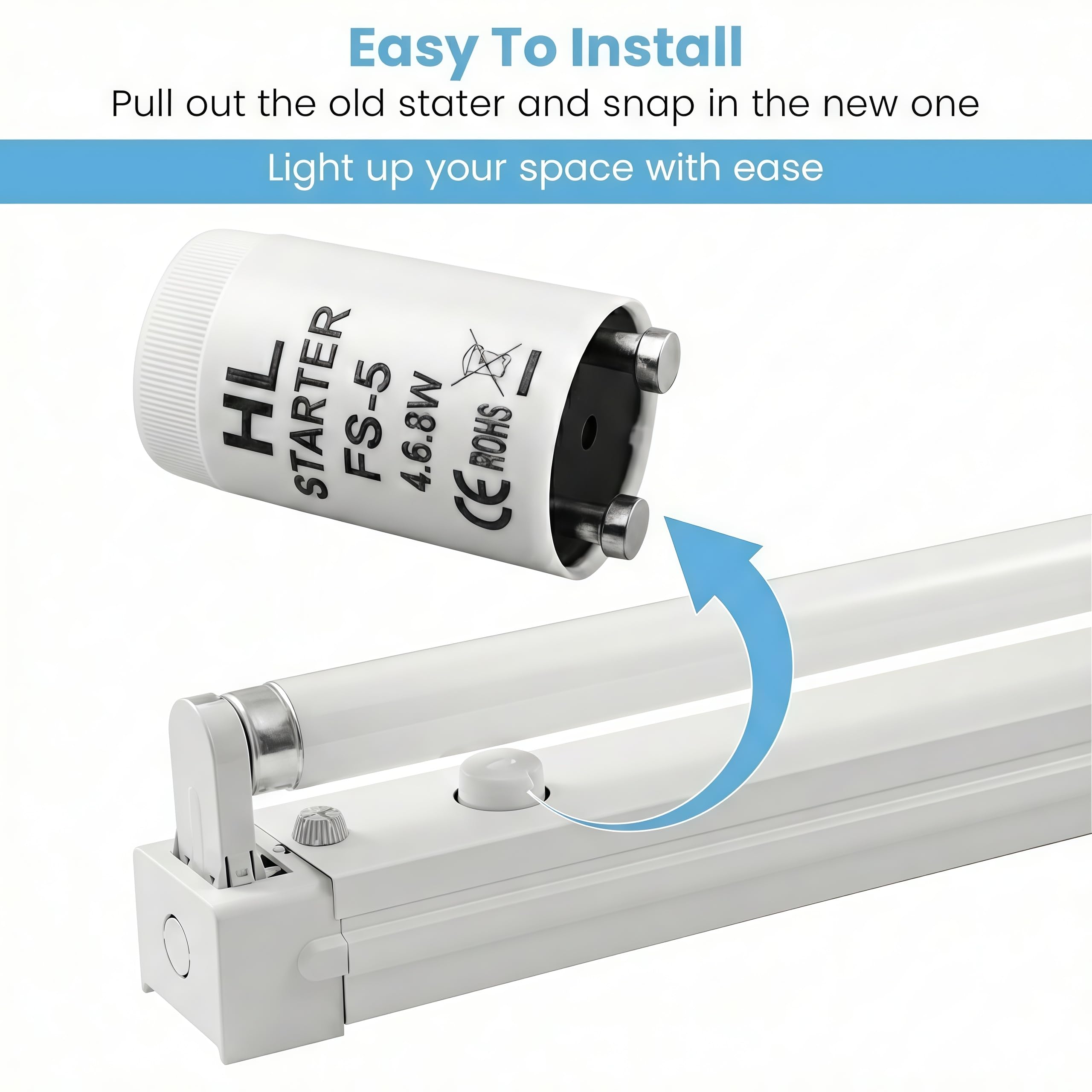 Malae FS-5 Fluorescent Light Starter for 4W 6W 8W Fluorescent Lamps