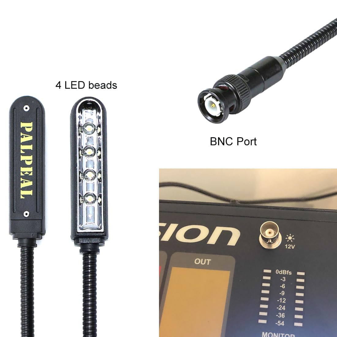 PALPEAL BNC Port Flexible Gooseneck Light DJ Mixer LED Gooseneck Lamp