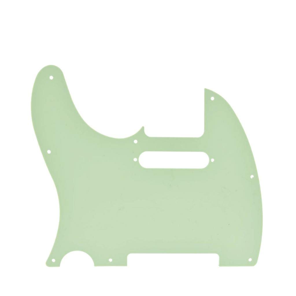 Dopro Mint Green 3 Ply 8 Hole Tele Style Guitar Pickguard TL Pick Guard with Pickup Mounting Screw Holes for Tele/Telecaster
