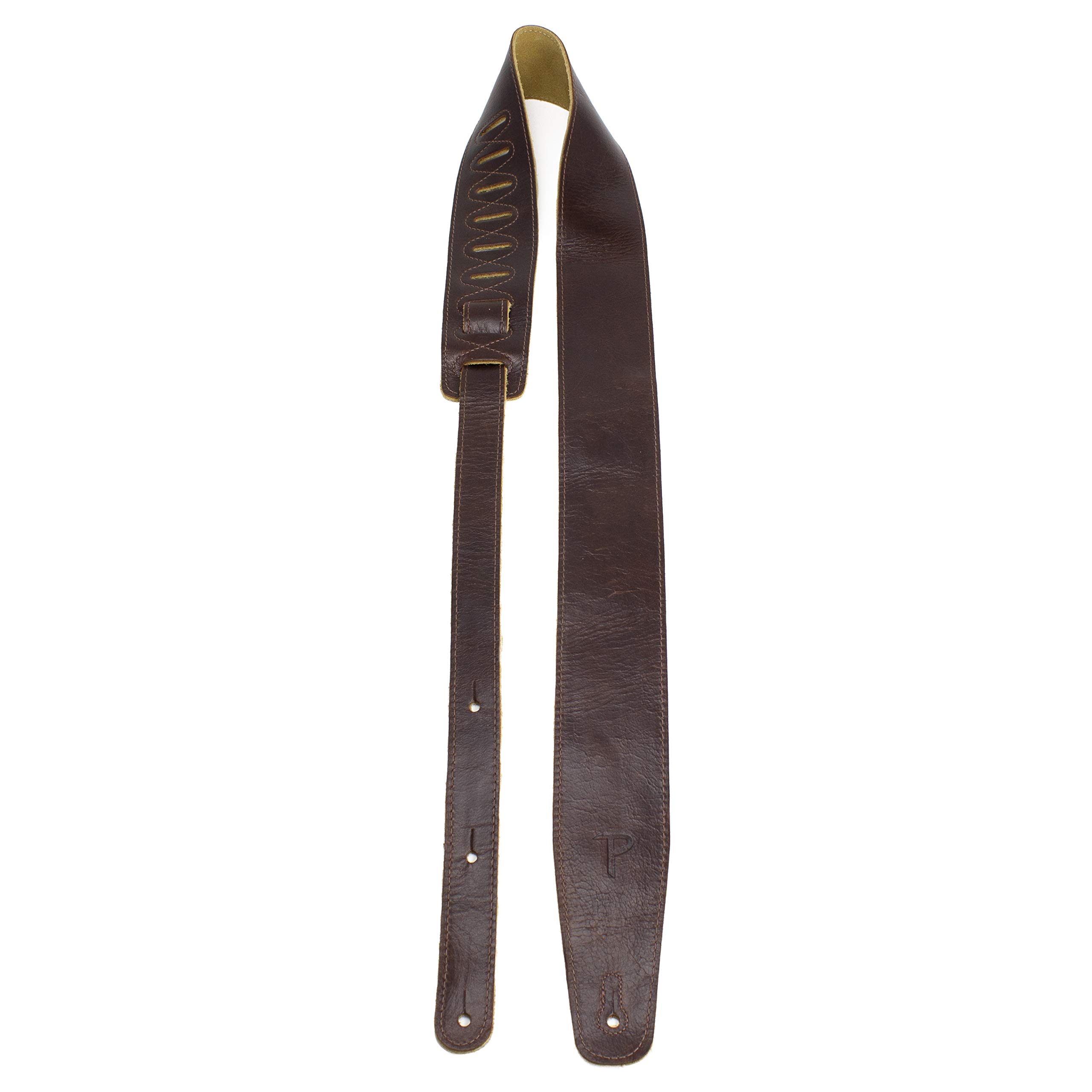 Perri’s Leathers Ltd. – The Africa Collection – Adjustable Strap From 41″ to 56″ for Electric, Acoustic, Bass Guitar – The Africa Collection – Chocolate (AFR25-6875)