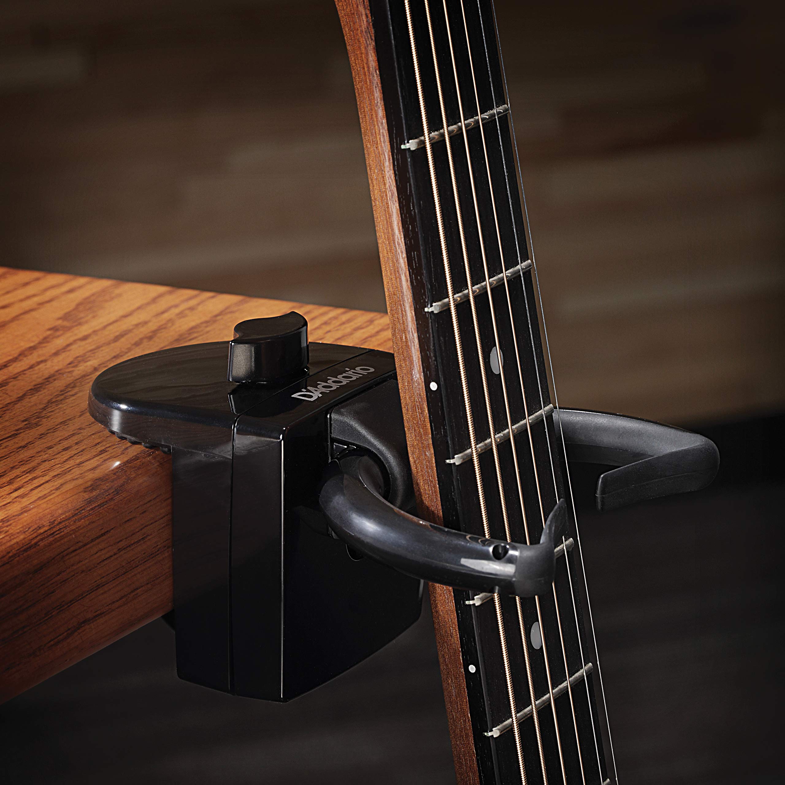 D’Addario PW-GD-01 Guitar Dock – Adjustable Clamp Guitar Neck Rest – Fits to Any Flat Surface with Edge – Rotates for Multiple Angles