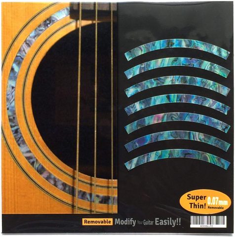 Inlay Stickers RS-244ST-BL Acoustic Guitars – Soundhole Rosette/Purfling – Stripe – Abalone Blue