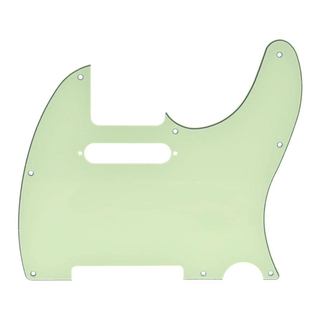Dopro Mint Green 3 Ply 8 Hole Tele Style Guitar Pickguard TL Pick Guard with Pickup Mounting Screw Holes for Tele/Telecaster