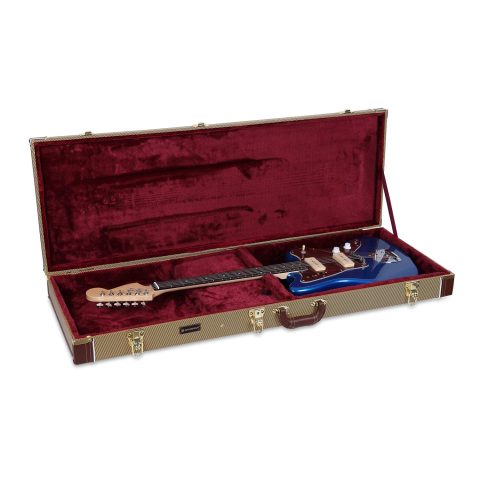 Crossrock Wooden Hardshell Case for Jazzmaster/Jaguar Style Electric Guitars-Vinyl Tweed(CRW600JMTW)