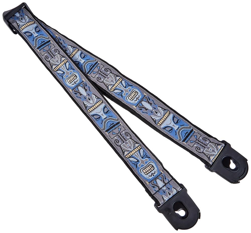 D’Addario Leather Locking Guitar Strap, Tiki