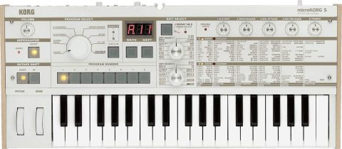 Korg microKORG S Compact Analog Modeling Synthesizer w/ Vocoder Mini Mic