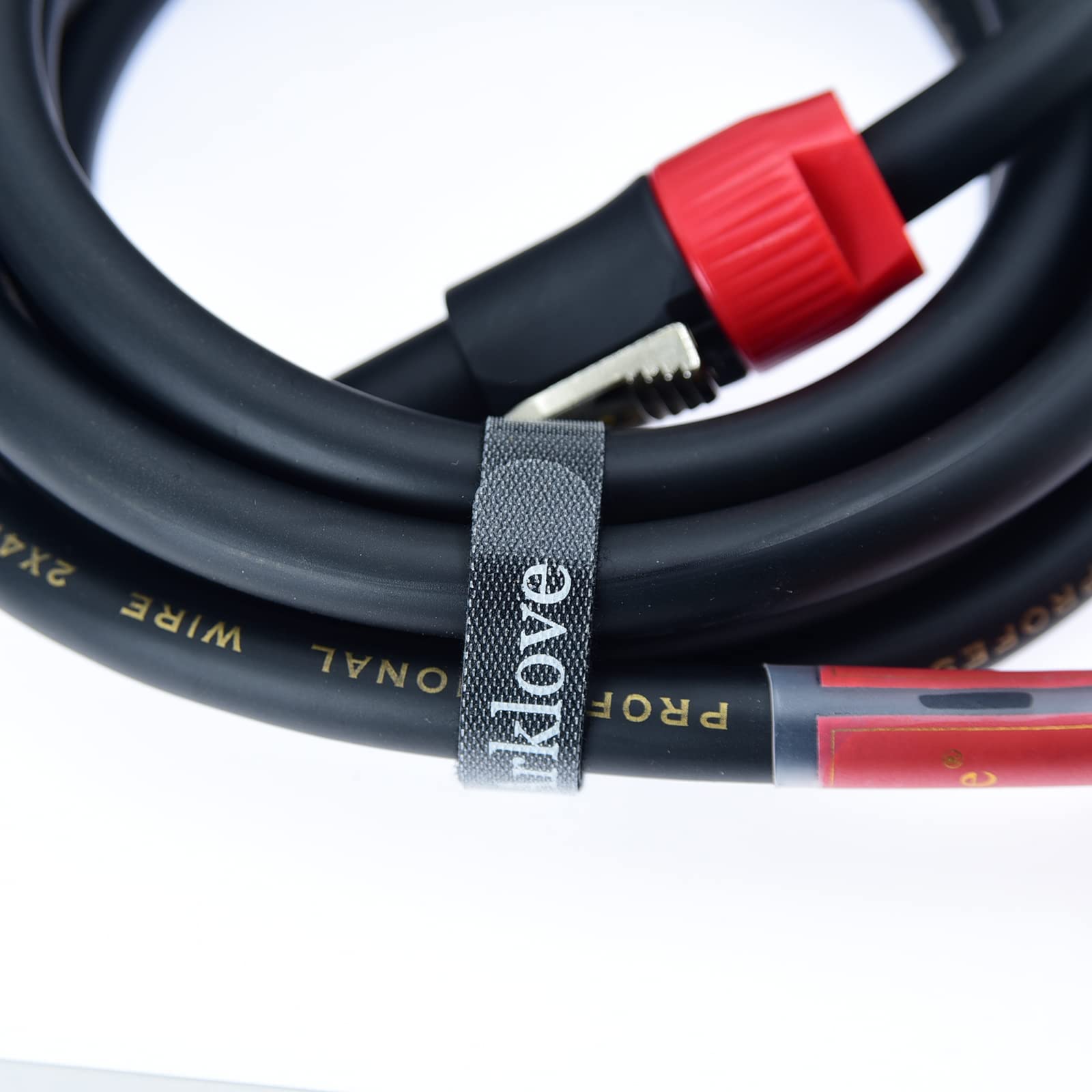 Arklove Heavy Duty 2Pack Pro Speakon to Speakon Male Speaker Wire Lock Cable Pair 12awg Patch Professional Audio Cabl Cord with nl4 NL4FC Port Connector for para bocinas de dj feet 15ft