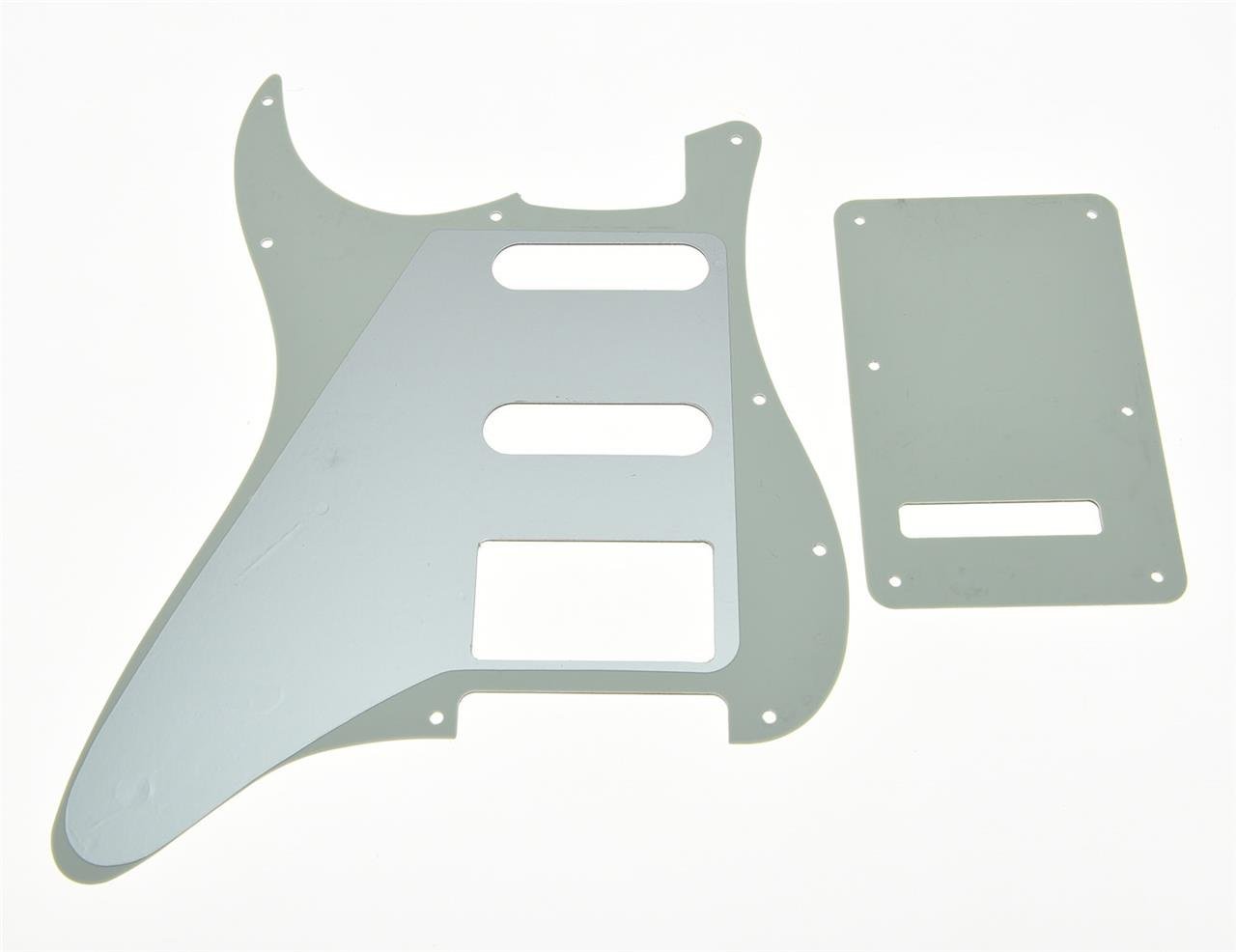 KAISH 11 Hole ST/Strat Style Pickguard HSS Pick Guard with ST Back Plate Tremolo Trem Cover for USA/Mexico Stratocaster/Strat Ivory 3 Ply