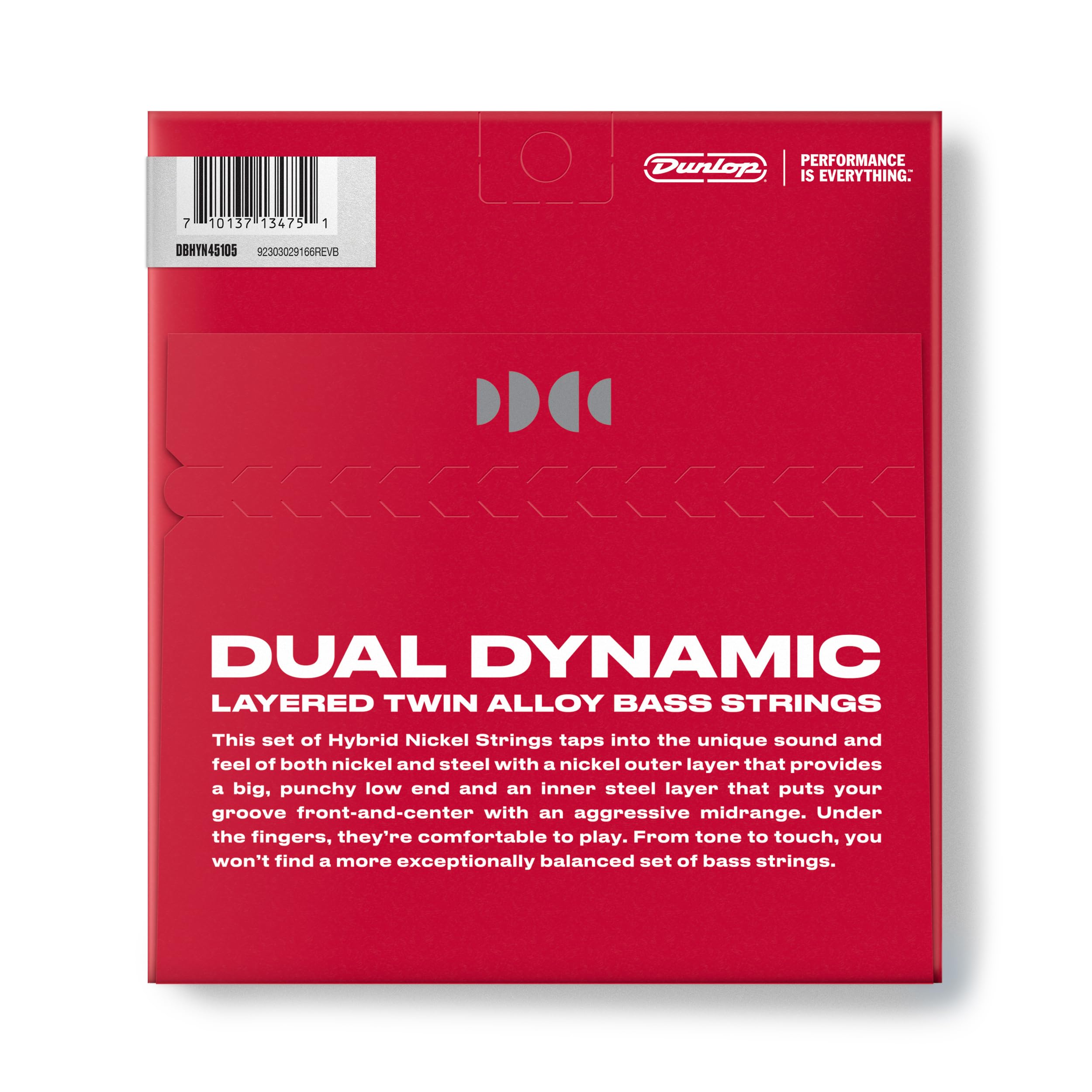 Dual Dynamic Layered Twin Alloy Hybrid Wound Nickel Bass Strings 45-105