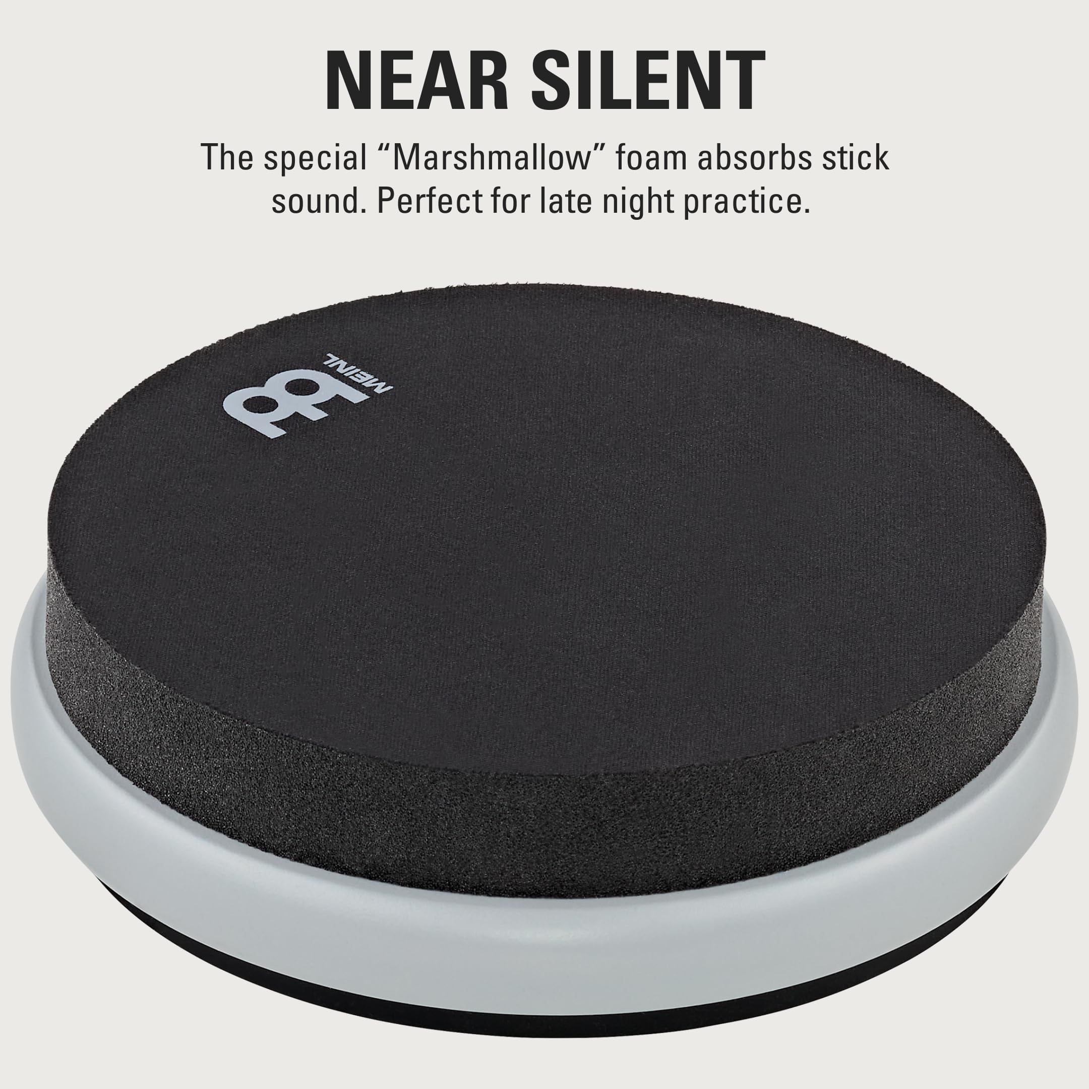 6″ Double Sided Drum Practice Pad, Standard Silicone/Silent Marshmallow