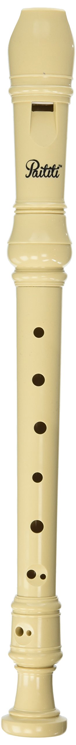 Paititi Soprano Recorder 8-Hole With Cleaning Rod + Carrying Bag, Transparent Yellow Color, Key of C